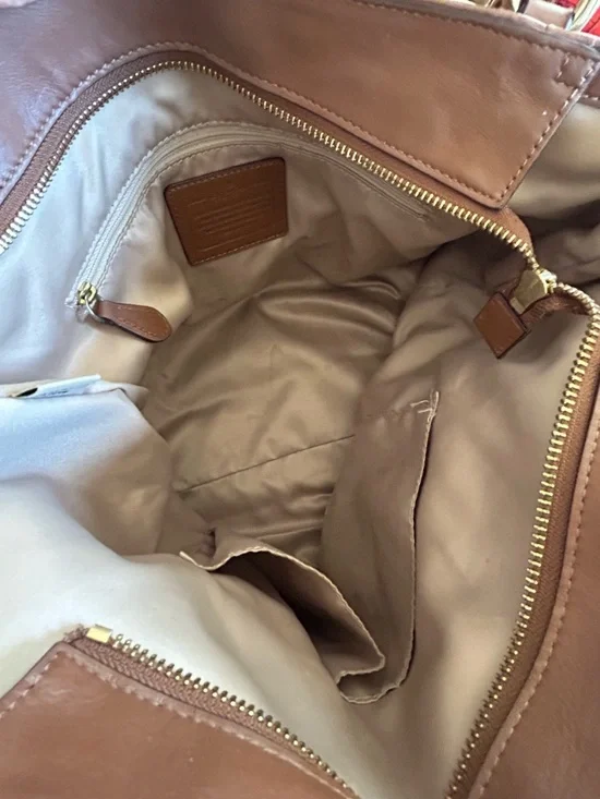 Vintage Coach Women's Kristin Brown Leather Shoulder Bag Purse - Picture 7 of 9